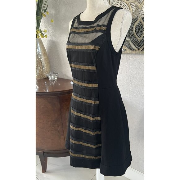 Plenty by Tracy Reese Black Sleeveless Mini Dress W/ Sheer size 10 - Picture 2 of 11
